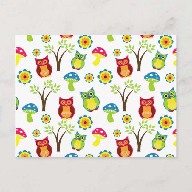 Owls Design Postcard (Front)