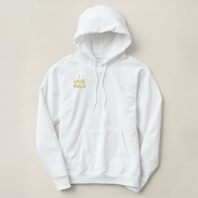 OWLS  EMBROIDERED HOODIE (Design Front)