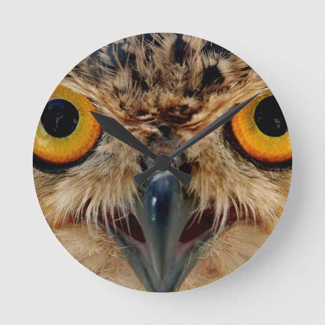 Owls Eyes Round Clock (Front)
