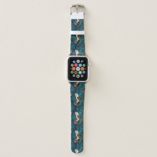 Owls ferns oak and berries 3 apple watch band