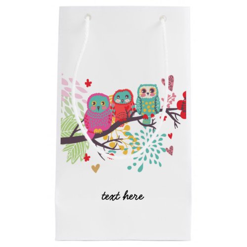 owls floral wedding birthday party Gift Bag