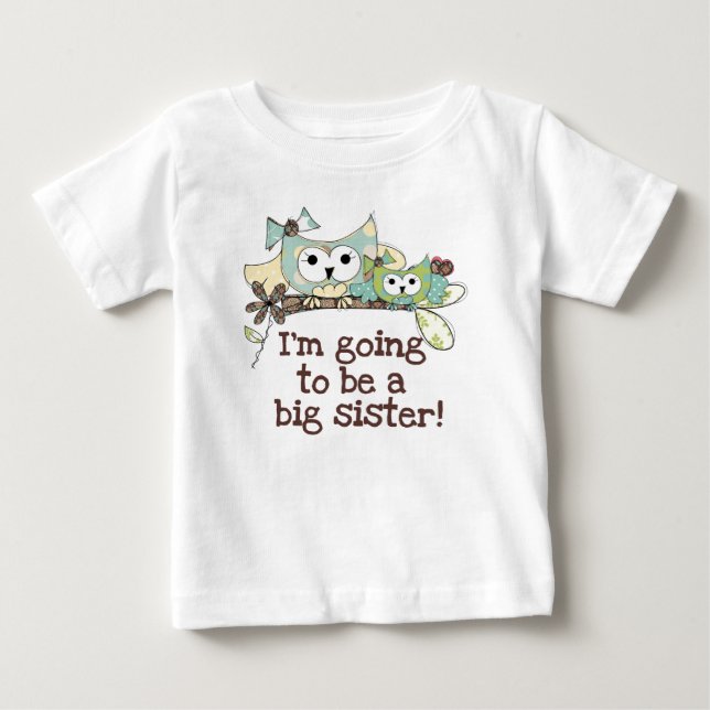 Owls Future Big Sister Baby T-Shirt (Front)
