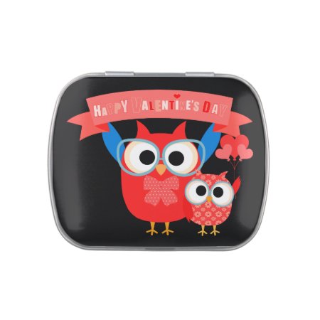 Owls Happy Valentines Day Candy Tins