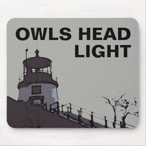 OWLS HEAD LIGHT MOUSE PAD