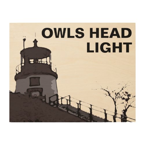 OWLS HEAD LIGHT WOOD WALL ART