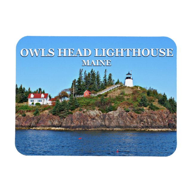 Owls Head Lighthouse, Maine Photo Magnet (Horizontal)