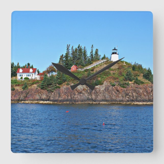 Owls Head Lighthouse, Maine Wall Clock (Front)