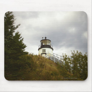 Owl's Head Lighthouse on a Cloudy Day Mouse Pad