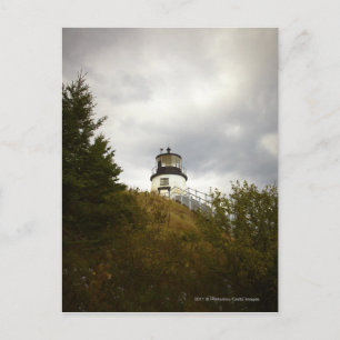 Owl's Head Lighthouse on a Cloudy Day Postcard