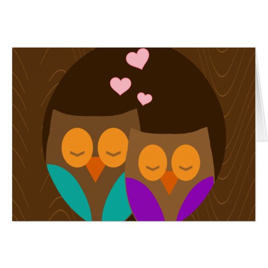 Owls in a Nest Cards (Front Horizontal)