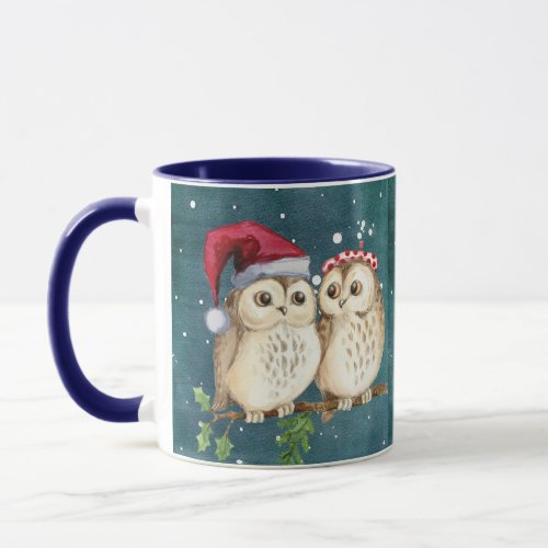 Owls in Christmas Coffee Mug