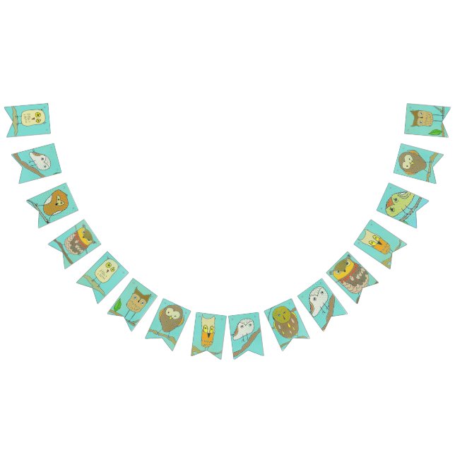 Owls in Forest party banner (All)