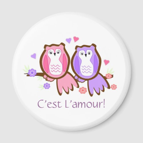 Owls in Love _ Magnet