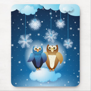 Owls in love, mousepad