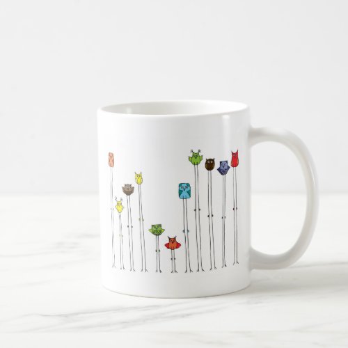 Owls In Multicolors Coffee Mug