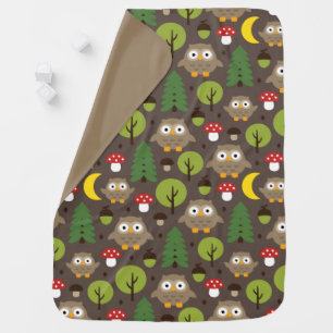 Owls In The Forest Baby Blanket