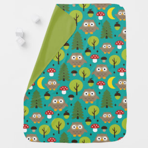 Owls In The Forest Baby Blanket