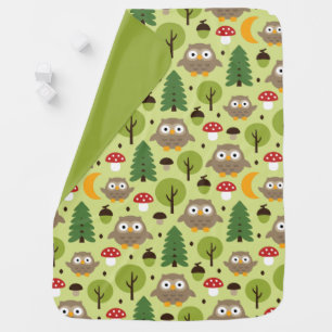 Owls In The Forest Baby Blanket