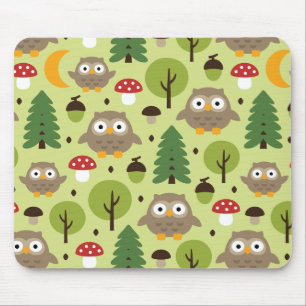 Owls In The Forest Mouse Pad