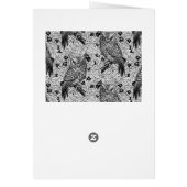 Owls in the oak tree, black and white (Back)