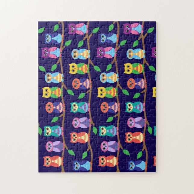 Owls in Tree Jigsaw Puzzle (Vertical)