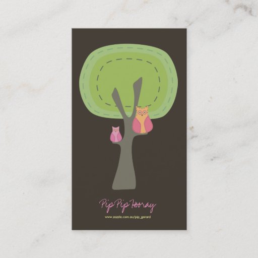 Customizable Owls in Tree Online Store Business Profile Card Business Card Templates