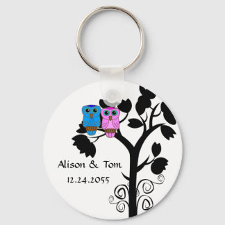 Owls - Love Bird Wedding Favors Keychain