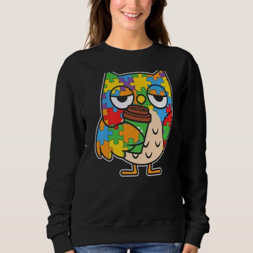 Owls Love Graphic Design Puzzle Autism Awareness K Sweatshirt