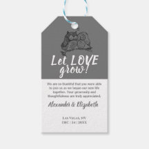 Owls Love Let Love Grow Wedding favor