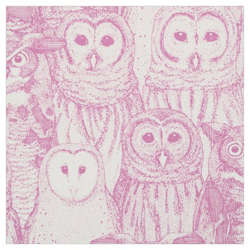 owls NC mulberry Fabric