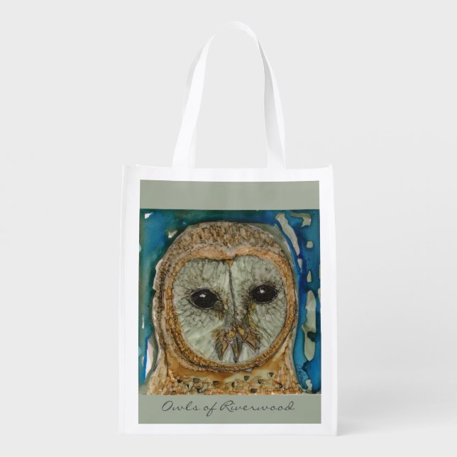 Owls of Riverwood Reusable Grocery Bag (Back)