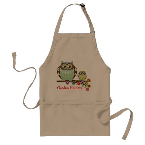 Owls On Tree Branch Apron