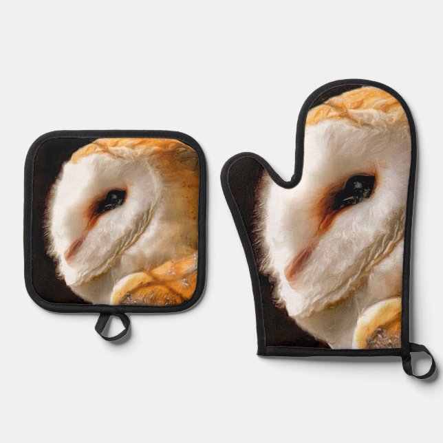OWLS OVEN MITT & POT HOLDER SET (Front)