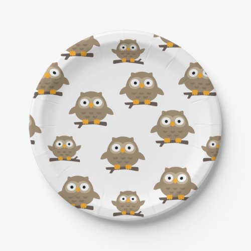 Owls Paper Plates