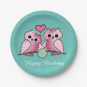 owls paper plates