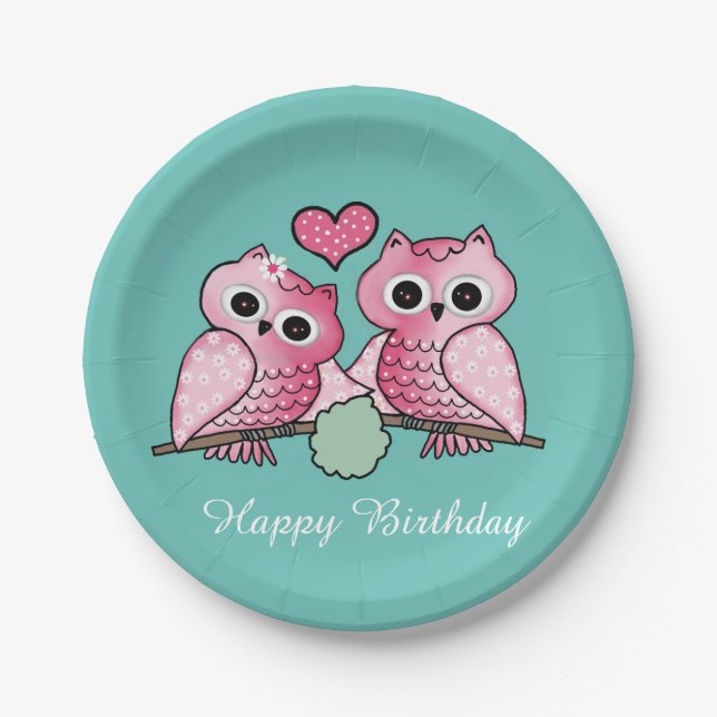 owls paper plates (Front)