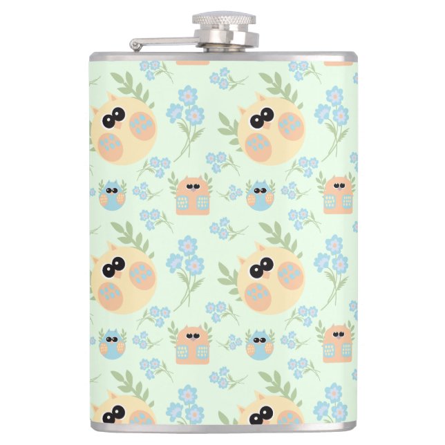 owls pattern flask (Front)