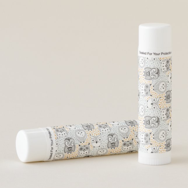 Owls Pattern lip balm (Front)