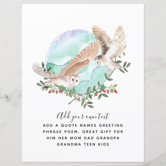 OWLS Personalized (Front)