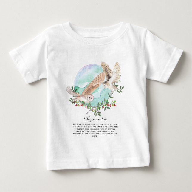 OWLS Personalized Baby T-Shirt (Front)