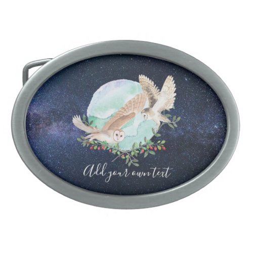 Owls Personalized Belt Buckle