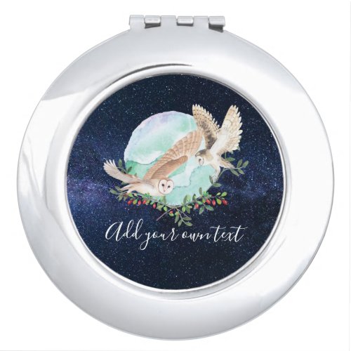 Owls Personalized Compact Mirror