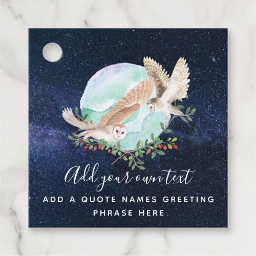 Owls Personalized Favor Tags