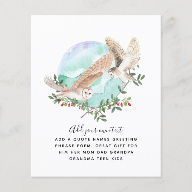 OWLS Personalized Flyer (Front)