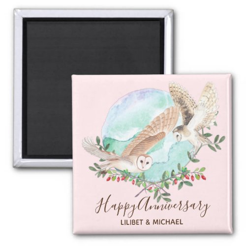 Owls Personalized Magnet