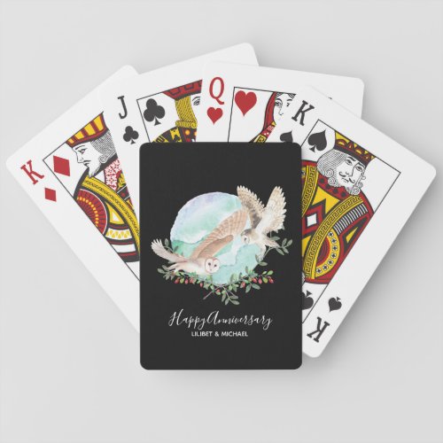 Owls Personalized Playing Cards