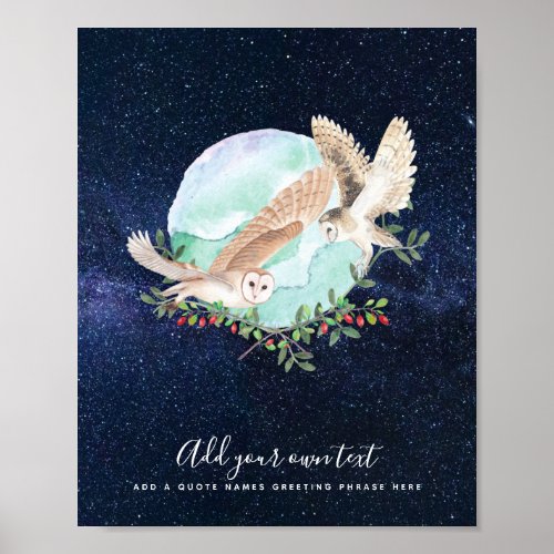Owls Personalized Poster