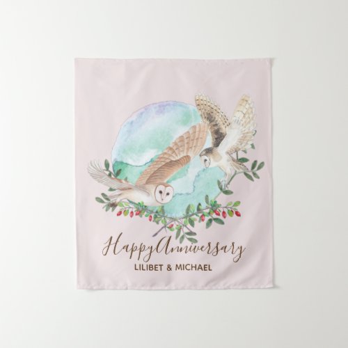 Owls Personalized Tapestry