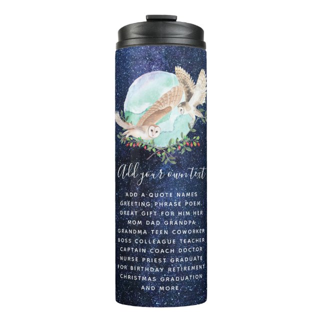 OWLS Personalized Thermal Tumbler (Front)