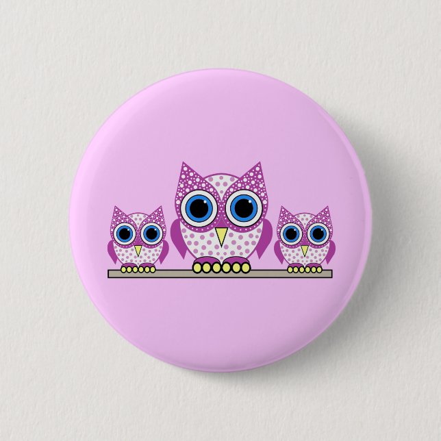 owls pinback button (Front)
